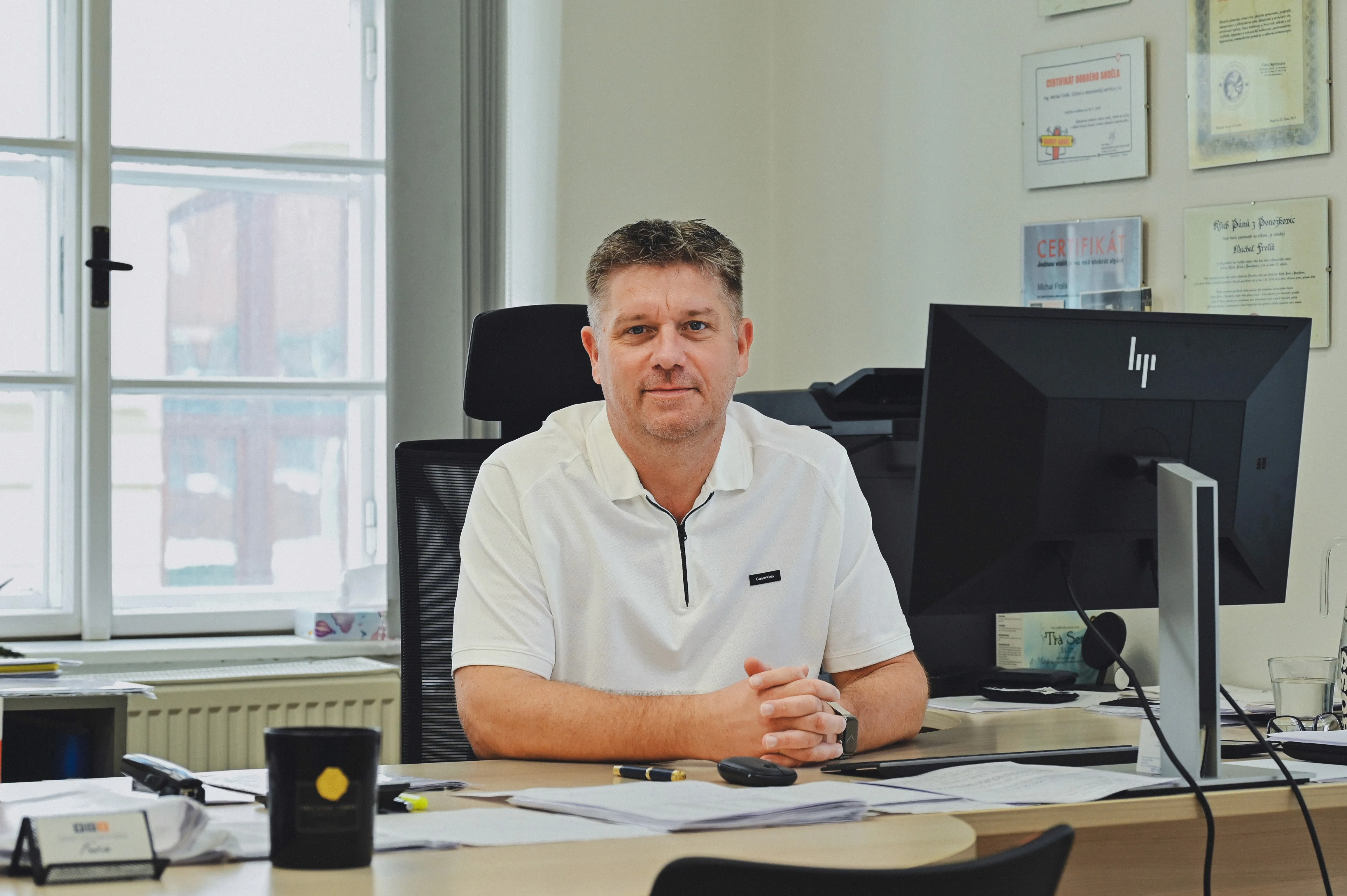 Ing. Michal Frolík v kanceláři Účetní a ekonomický servis